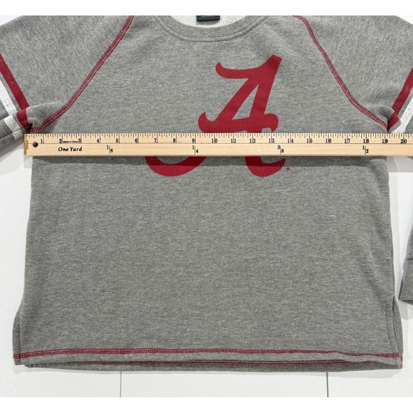 Alabama Crimson Tide Stadium Athletics Sweatshirt Womens Siz M Gray Red NWOT 270 - Picture 8 of 10